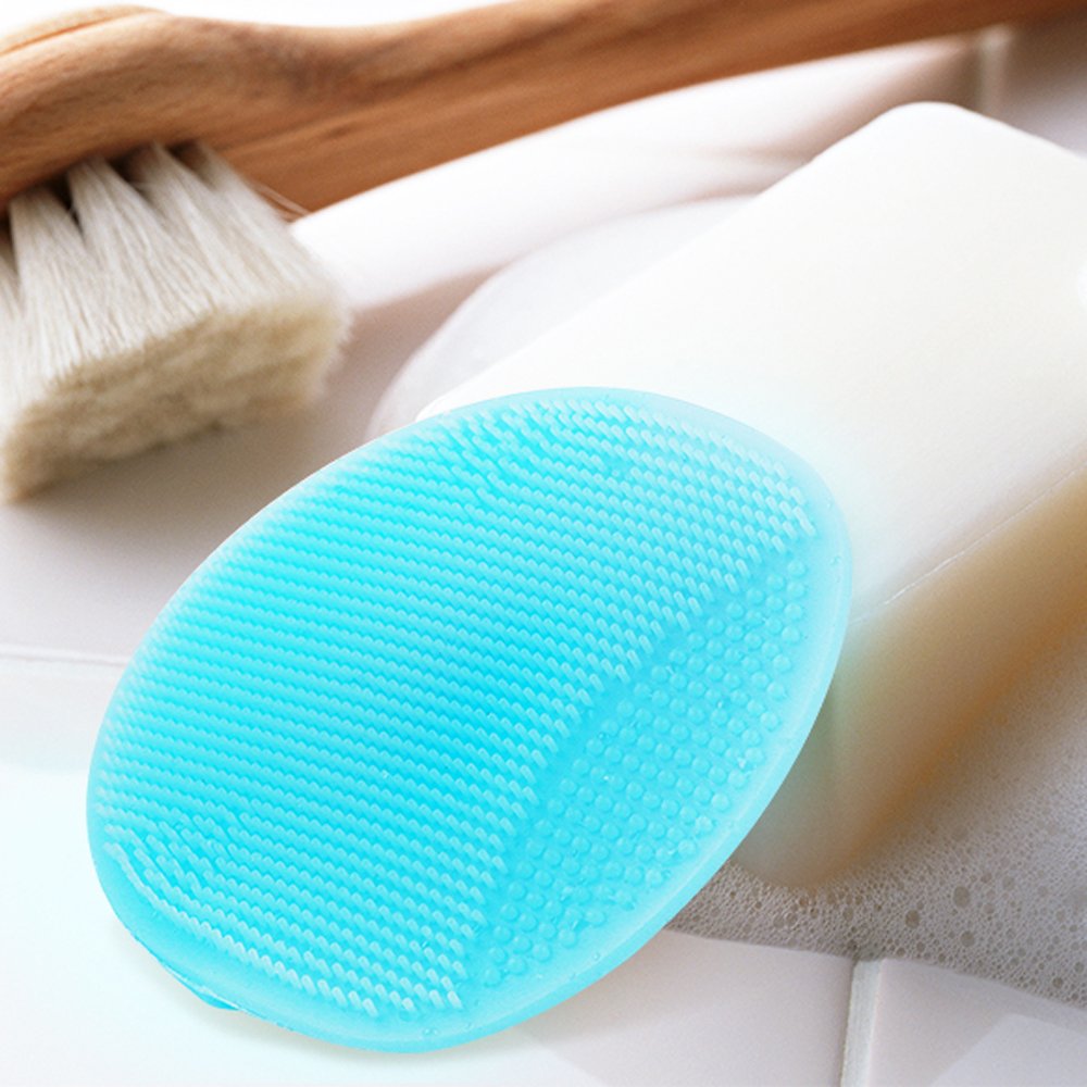 INNERNEED Super Soft Silicone Face Cleanser and Massager Brush Manual Facial Cleansing Brush Handheld Mat Scrubber For Sensitive, Delicate, Dry Skin (Pack of 4) - Image 2